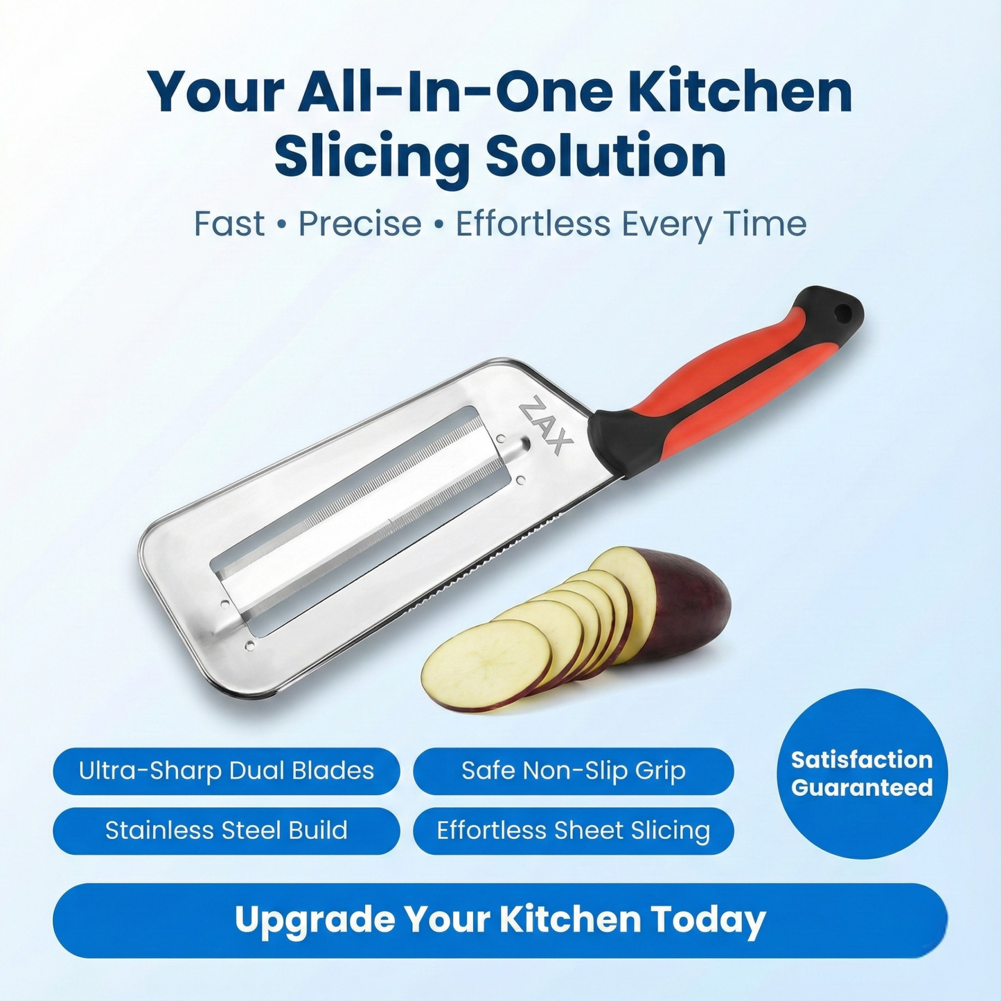 Double-Blade Even Slice Kitchen Knife (Save your cooking time and energy)