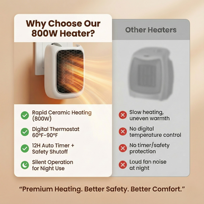 Portable Heater (800W) With Remote Control