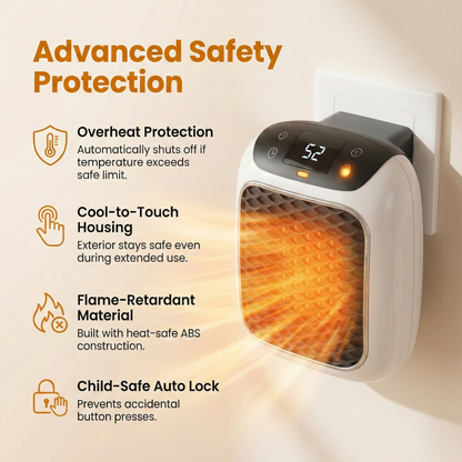 Portable Heater (800W) With Remote Control