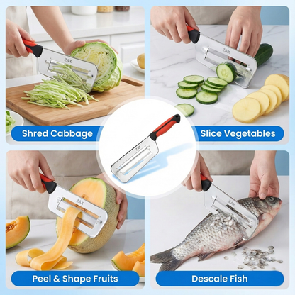 Double-Blade Even Slice Kitchen Knife (Save your cooking time and energy)