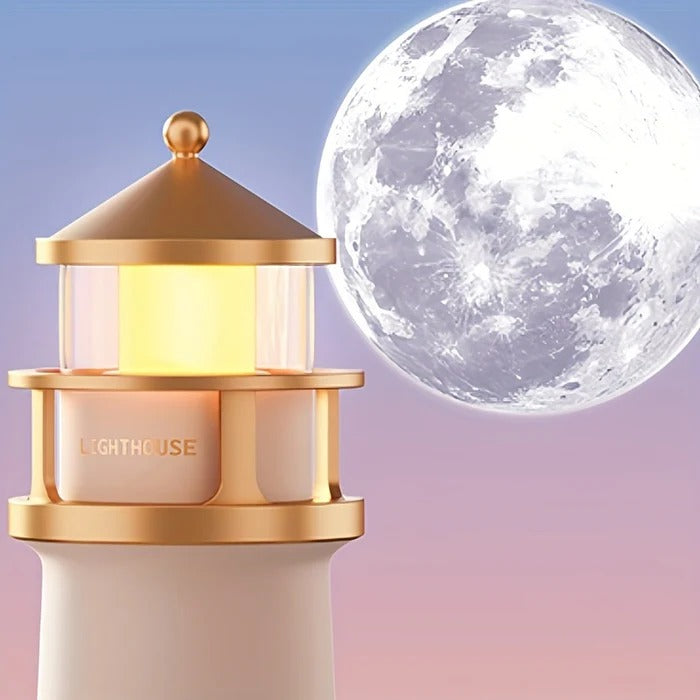 The Lunar Lighthouse: 3D Moon Projector & Motion Sensor Night Light (Rechargeable & Wireless)
