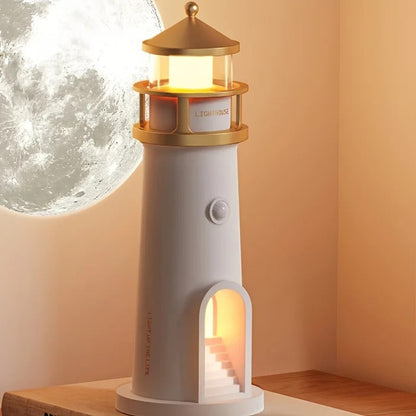 The Lunar Lighthouse: 3D Moon Projector & Motion Sensor Night Light (Rechargeable & Wireless)